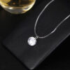 Lant fir transparent silicon, cristal Zirconiu, Argintiu