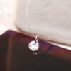 Lant fir transparent silicon, cristal Zirconiu, Argintiu