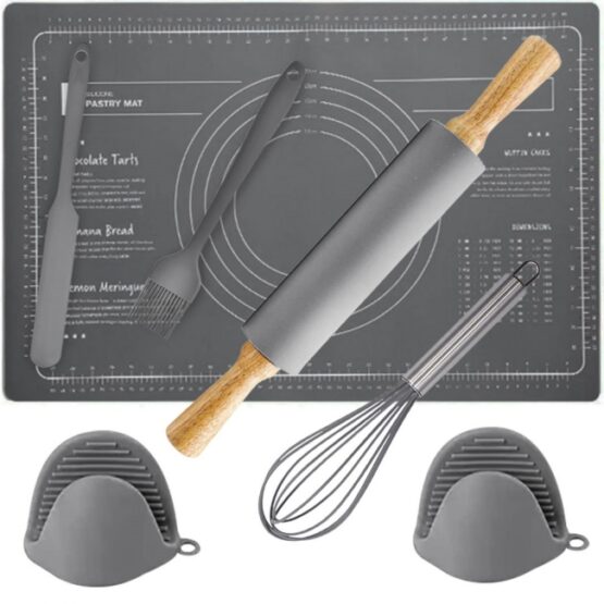 Set ustensile de silicon pentru prepararea prajiturilor, 6 piese Set ustensile de silicon pentru prepararea prajiturilor, 6 piese