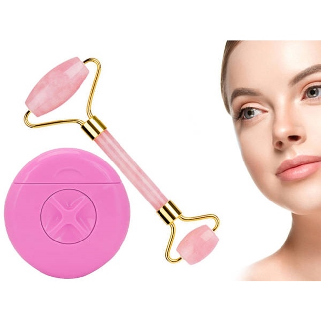 Set rola din jad si epilator 3 in 1, Roz