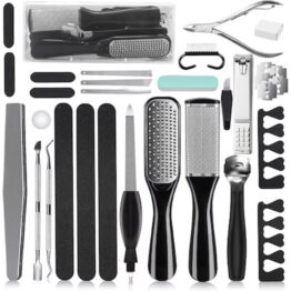 Set pentru pedichiura, 26 piese, otel inoxidabil Set pentru pedichiura, 26 piese, otel inoxidabil