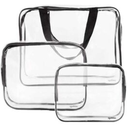 Set 3 organizatoare cosmetice calatorii, Transparent Set 3 organizatoare cosmetice calatorii, Transparent