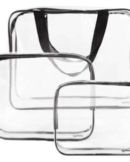 Set 3 organizatoare cosmetice calatorii, Transparent Set 3 organizatoare cosmetice calatorii, Transparent