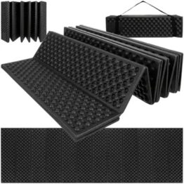 Saltea pliabila cu spuma, 180 x 60 x 2 cm, Negru