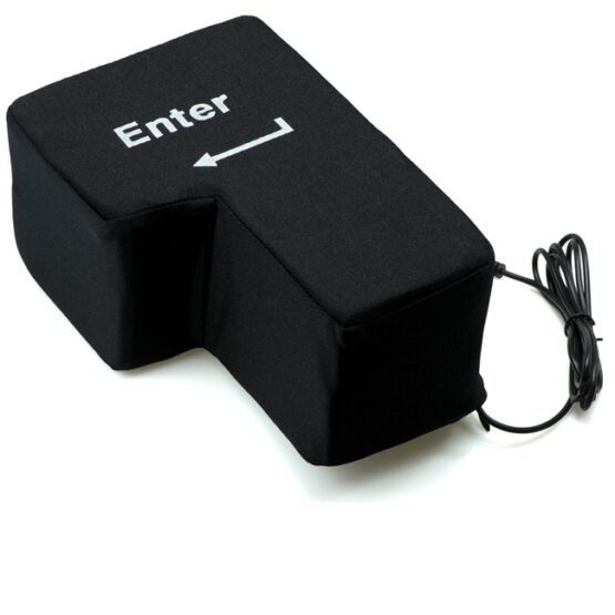 Buton anti-stress ENTER, 20 x 13 x 8.5 cm, Negru