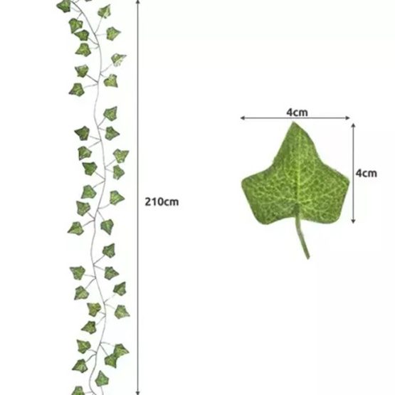 Set 12 ghirlande iedera artificiala, 25.2 m, Verde