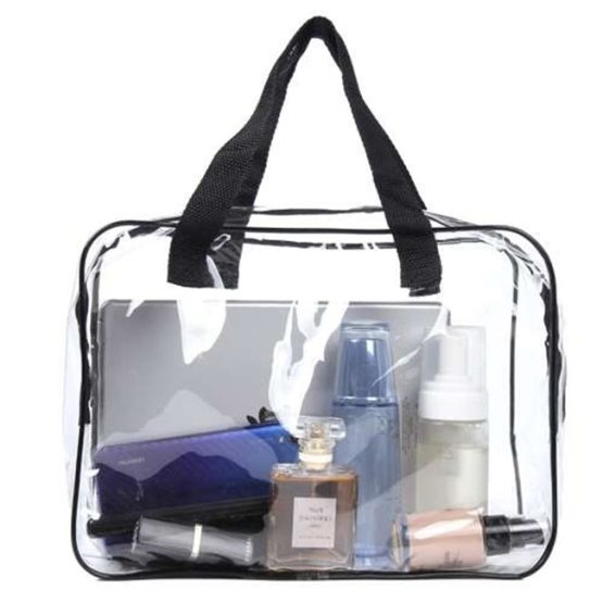 Set 3 organizatoare cosmetice calatorii, Transparent