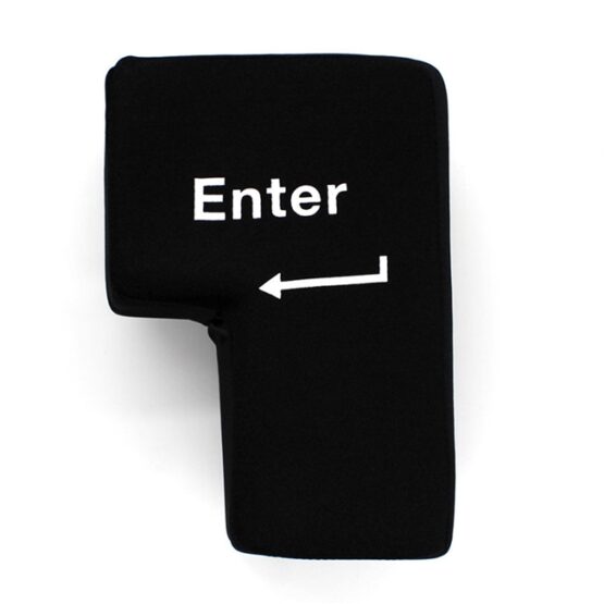 Buton anti-stress ENTER, 20 x 13 x 8.5 cm, Negru