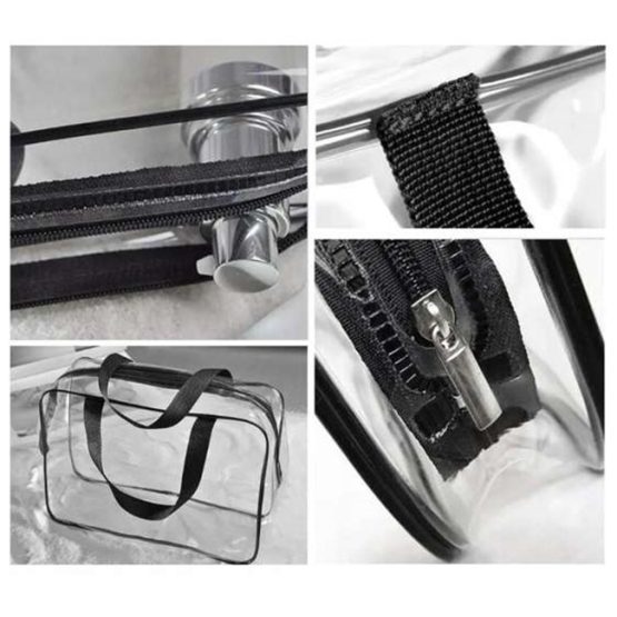 Set 3 organizatoare cosmetice calatorii, Transparent