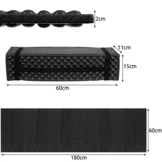 Saltea pliabila cu spuma, 180 x 60 x 2 cm, Negru Saltea pliabila cu spuma, 180 x 60 x 2 cm, Negru