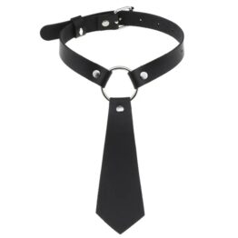 Choker pentru gat, tip cravata pentru festivaluri si petreceri punk-rock, Negru Choker pentru gat, tip cravata pentru festivaluri si petreceri punk-rock, Negru