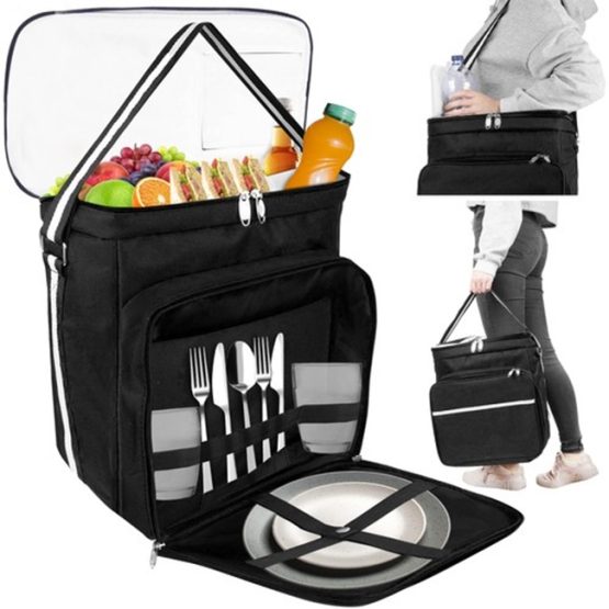 Geanta termica plaja/picnic, Negru Geanta termica plaja/picnic, Negru