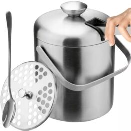 Recipient pentru cuburi de gheata, capacitate 1.3 l, Argintiu Recipient pentru cuburi de gheata, capacitate 1.3 l, Argintiu