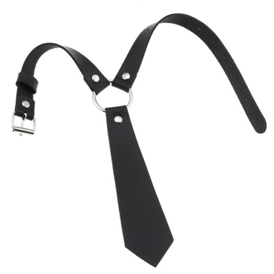Choker pentru gat, tip cravata pentru festivaluri si petreceri punk-rock, Negru