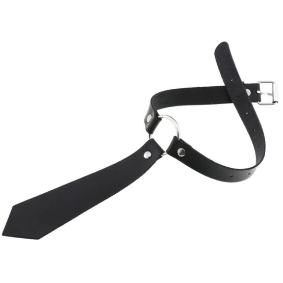 Choker pentru gat, tip cravata pentru festivaluri si petreceri punk-rock, Negru