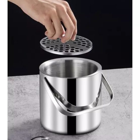 Recipient pentru cuburi de gheata, capacitate 1.3 l, Argintiu