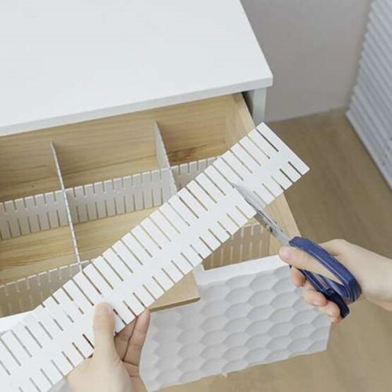 Set 4 separatoare pentru organizare sertare, Alb