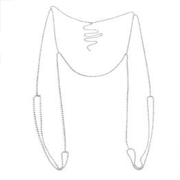 Body-chain cu strasuri cristale si strasuri aliaj metalic Argintiu Body-chain cu strasuri cristale si strasuri aliaj metalic Argintiu