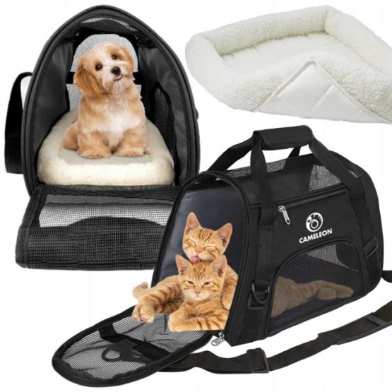 Geanta transport cu culcus pentru animale 47x28.5x25cm Negru