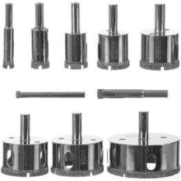 Set 10 burghie diamantate pentru gaurirea placilor