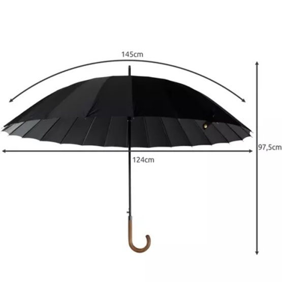 Umbrela de lux pentru 2 persoane panza 350T Negru