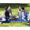 Patura pentru picnic sau plaja XXL 208 x 208 cm Albastru/Gri