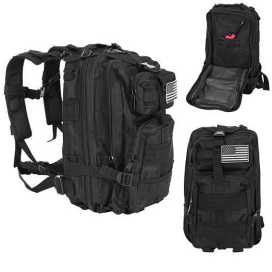Rucsac tip militar 44 x 28 x 16 cm Negru