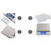 Cantar electronic de bucatarie 2 kg Argintiu