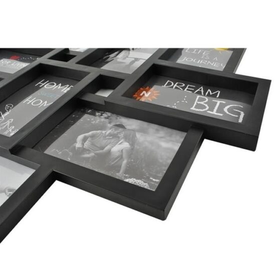 Rama decorativa tip colaj 10 poze 10x15 cm Negru Rama decorativa tip colaj 10 poze 10x15 cm Negru
