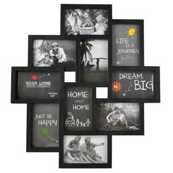 Rama decorativa tip colaj 10 poze 10x15 cm Negru Rama decorativa tip colaj 10 poze 10x15 cm Negru