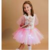Fustita tutu cu sclipici si luminite 30 cm Roz Fustita tutu cu sclipici si luminite 30 cm Roz