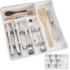Organizator tacamuri si ustensile 24x41x38 cm Alb