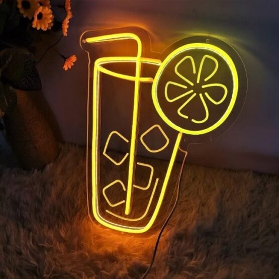 Semn LED, Limonada, decor bar, petreceri, Galben Semn LED, Limonada, decor bar, petreceri, Galben