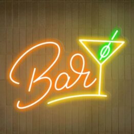 Semn LED, text Bar, decor pentru petreceri, Orange