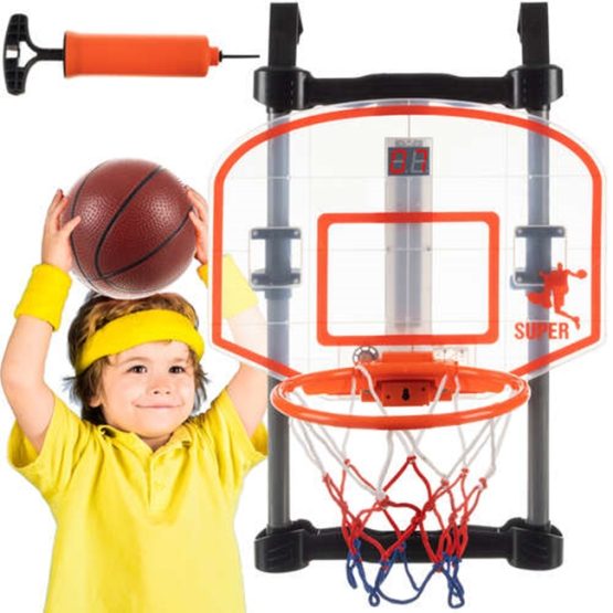 Set cos baschet, minge cu pompa, Negru