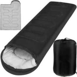 Sac de dormit 2 in 1, impermeabil, Negru / Gri Sac de dormit 2 in 1, impermeabil, Negru / Gri