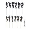 Set 6 scobitori stripperi prajituri, 18 +, Negru / Auriu