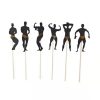 Set 6 scobitori stripperi prajituri, 18 +, Negru / Auriu