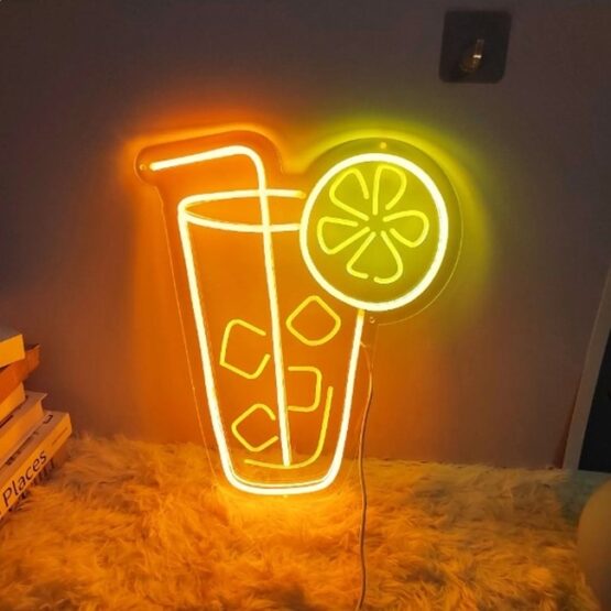 Semn LED, Limonada, decor bar, petreceri, Galben Semn LED, Limonada, decor bar, petreceri, Galben