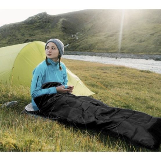 Sac de dormit 2 in 1, impermeabil, Negru / Gri