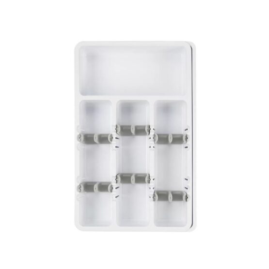 Organizator tacamuri si ustensile 24x41x38 cm Alb