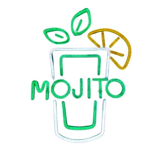 Semn LED, model Mojito, decor bar, petreceri, Verde
