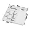 Organizator tacamuri si ustensile 24x41x38 cm Alb