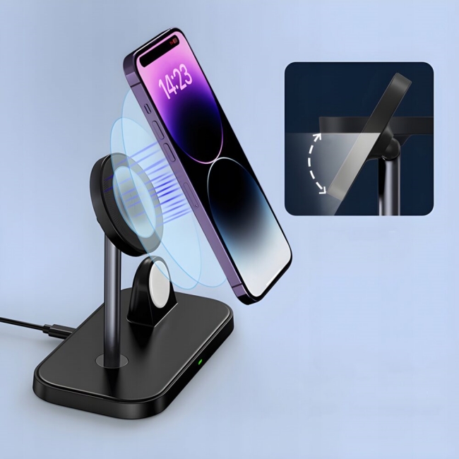 Statie de incarcare wireless fast charge, USB C