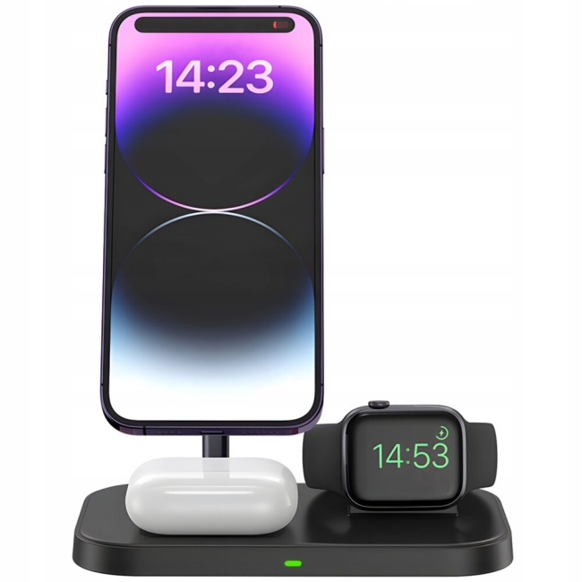 Statie de incarcare wireless fast charge, USB C