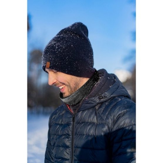 Set caciula, manusi si fular unisex, negru Set caciula, manusi si fular unisex, negru