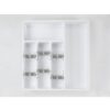 Organizator tacamuri si ustensile 24x41x38 cm Alb