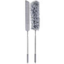 Pamatuf telescopic cu microfibra 2 capete Gri