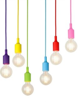 Lampa de tavan cu 6 brate 60 W 115 cm Curcubeu