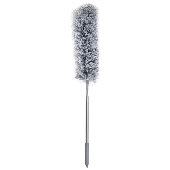 Pamatuf telescopic cu microfibra 2 capete Gri